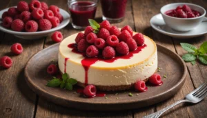cheesecake coulis framboise